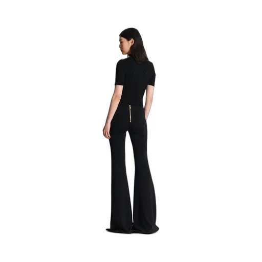 Mock Neck Rib-Knitted Top