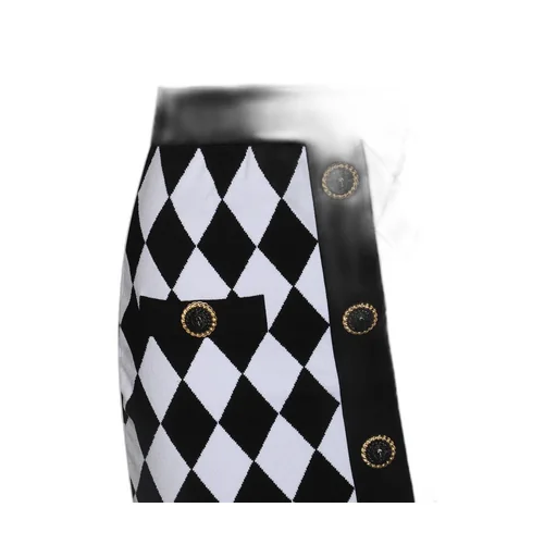 Diamond Pattern Knit Mini Skirt