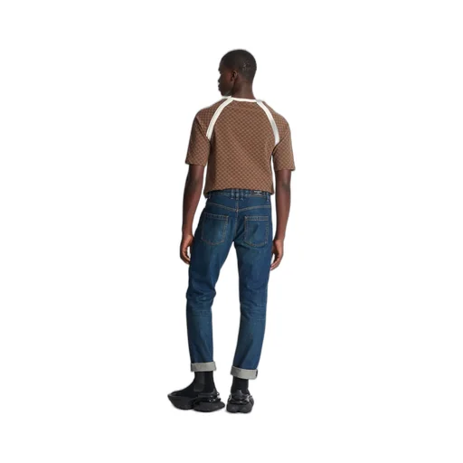 Belt-Looped Straight-Leg Jeans