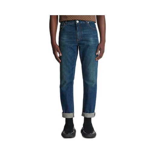 Belt-Looped Straight-Leg Jeans