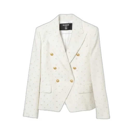 Logo-Embroidered Double-Breasted Blazer