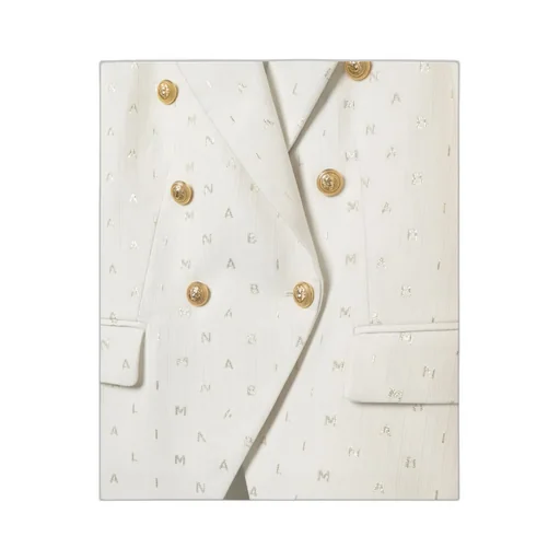 Logo-Embroidered Double-Breasted Blazer