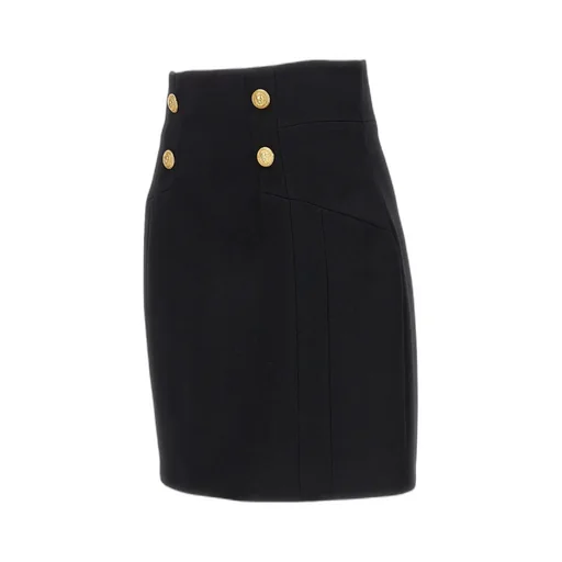 Button Embellished Pencil Skirt