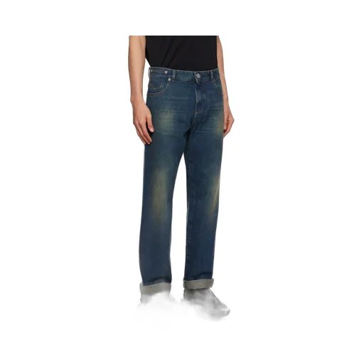 Belt-Looped Straight-Leg Jeans