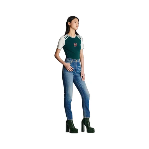 Logo Detailed Slim Cut Jeans