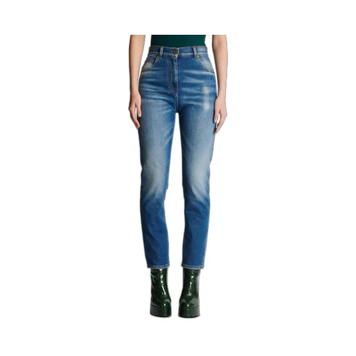 Logo Detailed Slim Cut Jeans