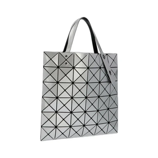 Lucent Geometric-Pattern Tote Bag