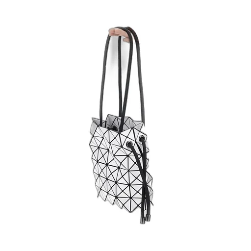 Geometric Drawstring Bucket Bag
