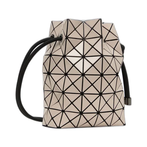 Geometric-Pattern Bucket Bag
