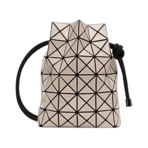 Geometric-Pattern Bucket Bag