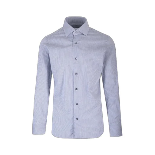 Mini-Check Curved Hem Shirt
