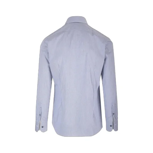 Mini-Check Curved Hem Shirt