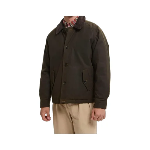 Corduroy-Collar Jacket
