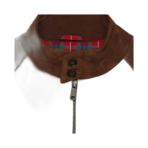 Long-Sleeved Leather Jacket