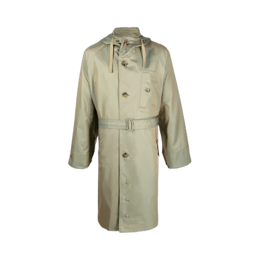 Metallic-Finish Trench Coat