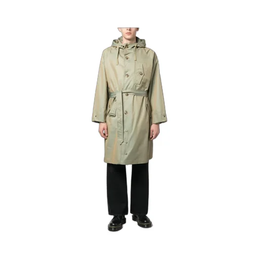 Metallic-Finish Trench Coat
