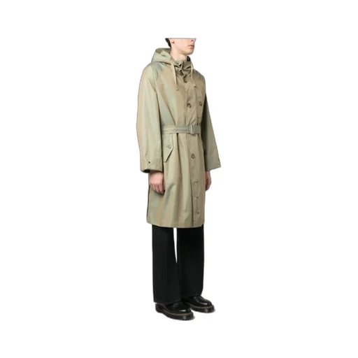 Metallic-Finish Trench Coat