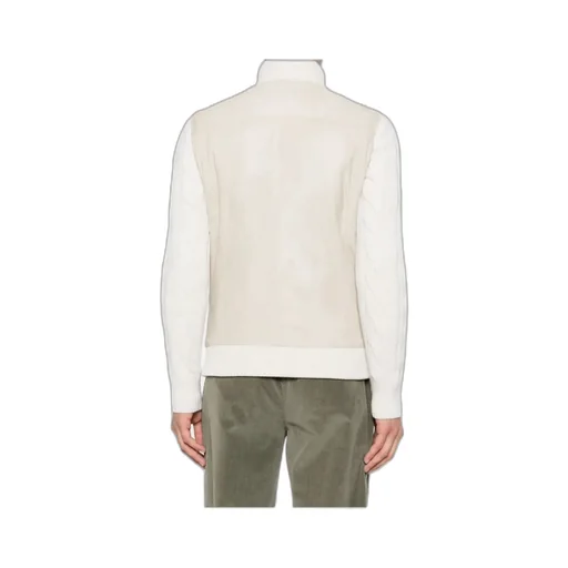 Cable-Knit Leather Jacket