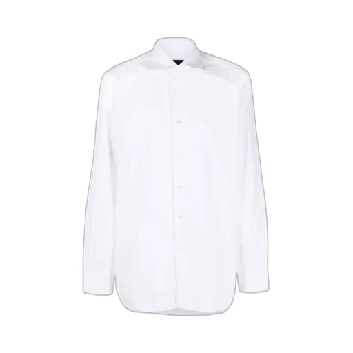 Cutaway-Collar Cotton Shirt
