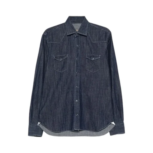 Long-Sleeved Denim Shirt