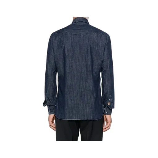 Long-Sleeved Denim Shirt