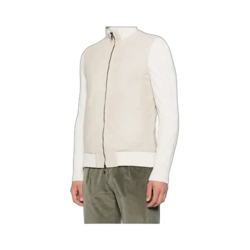 Cable-Knit Leather Jacket