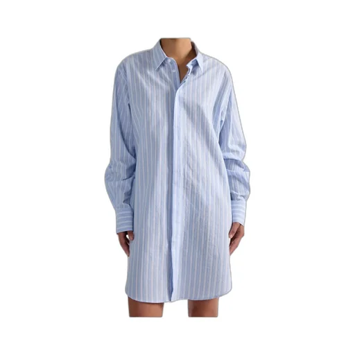 Pinstriped Shirtdress