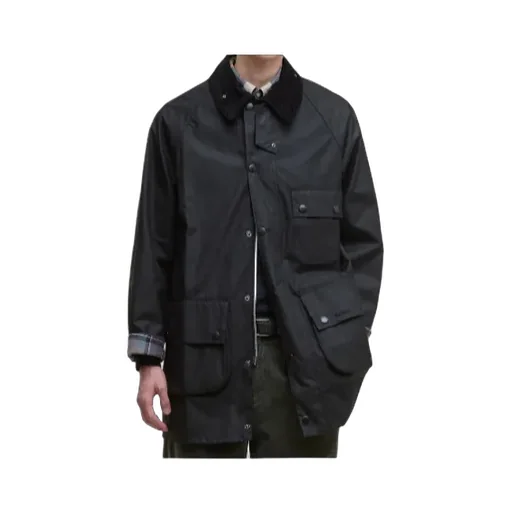 Corduroy-Collar Coat