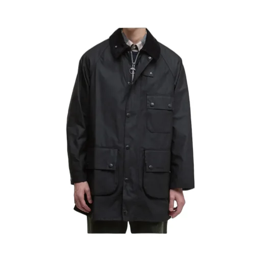 Corduroy-Collar Coat