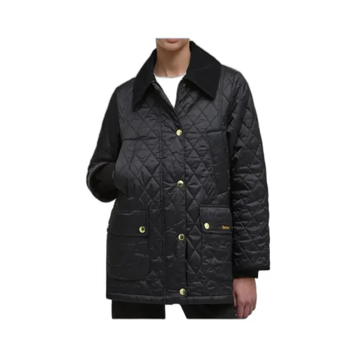 Long-Sleeved Quilted Coat