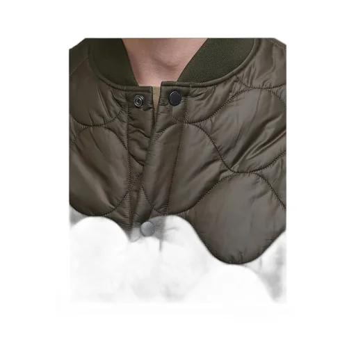 Quilted Button-Up Jacket