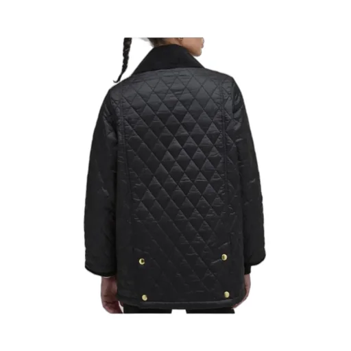 Long-Sleeved Quilted Coat