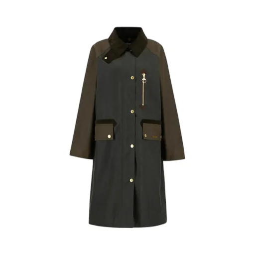 Raglan-Sleeve Buttoned Coat