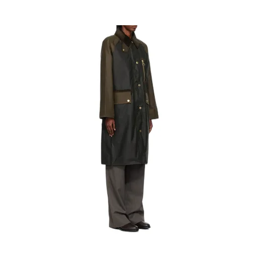 Raglan-Sleeve Buttoned Coat
