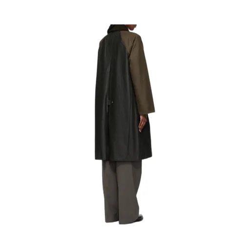 Raglan-Sleeve Buttoned Coat