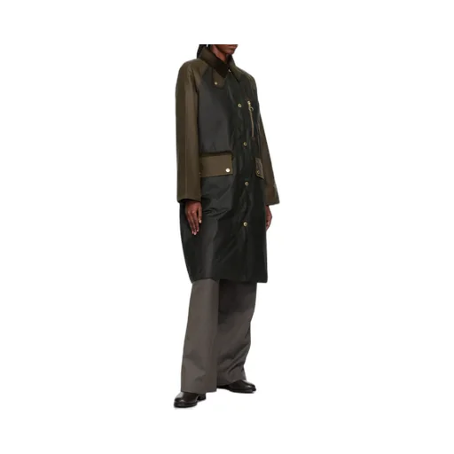 Raglan-Sleeve Buttoned Coat