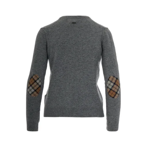 Elbow-Patch Buttoned Cardigan