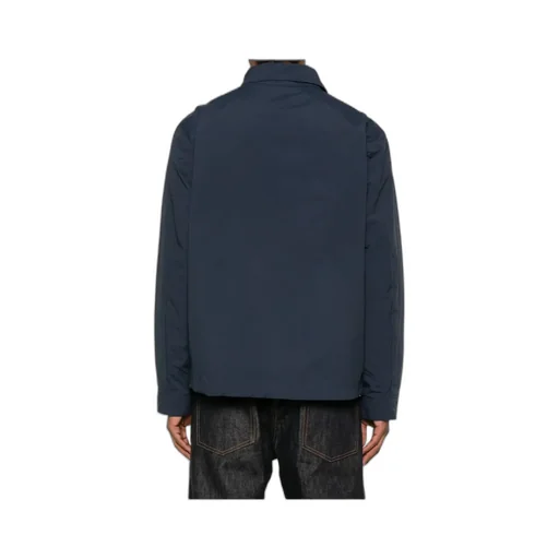 Logo Embroidered Long-Sleeved Coat