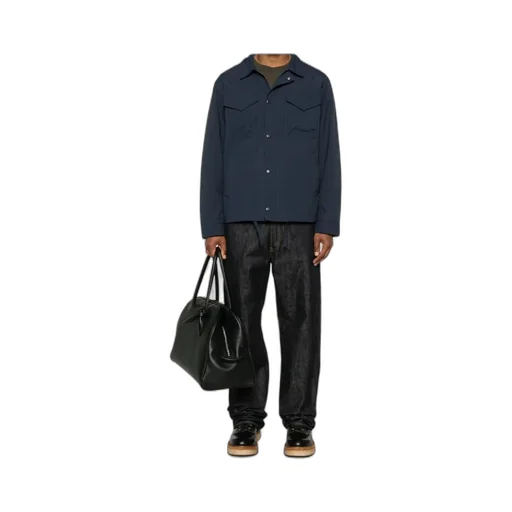 Logo Embroidered Long-Sleeved Coat
