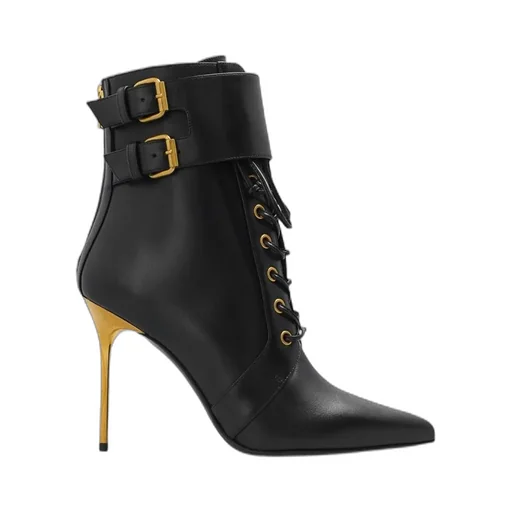 Zip-Up Pointed Toe Boots