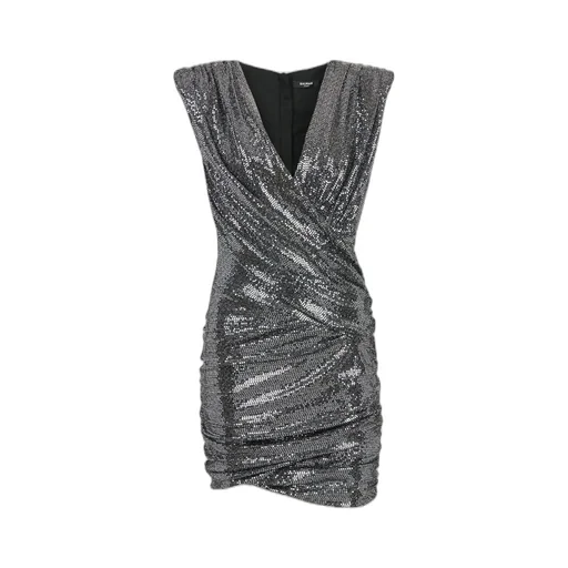 Ruched Wrap Sleeveless Mini Dress