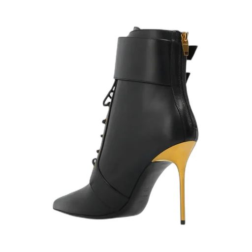 Zip-Up Pointed Toe Boots