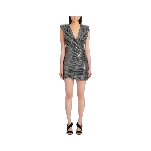 Ruched Wrap Sleeveless Mini Dress