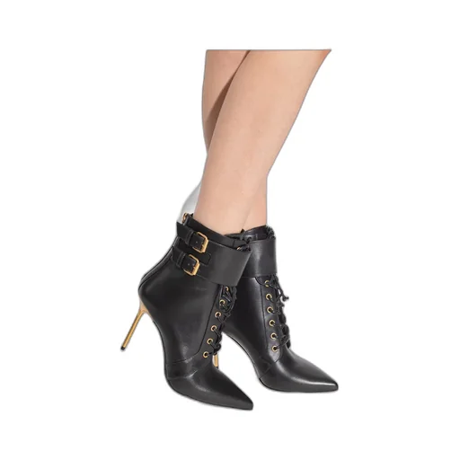 Zip-Up Pointed Toe Boots