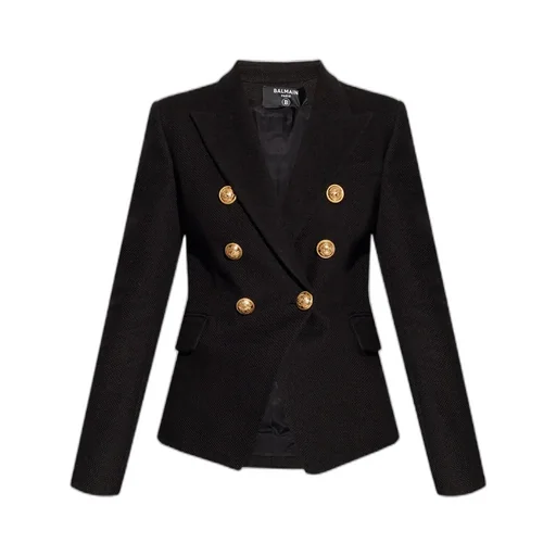 Cotton Piqué Double-Buttoned Jacket