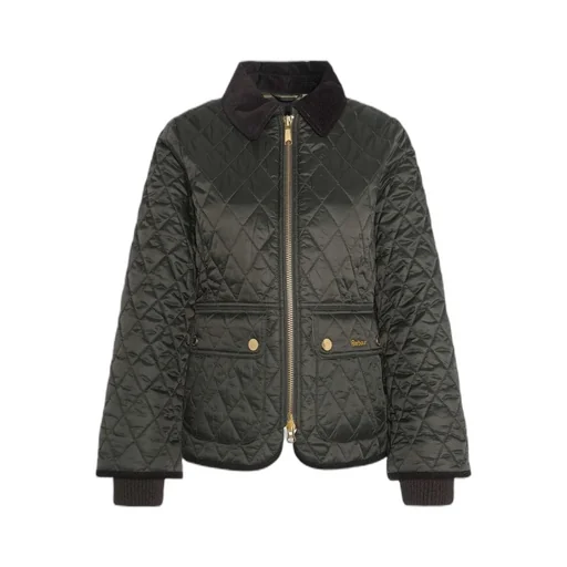 Logo Embroidered Quilted Jacket