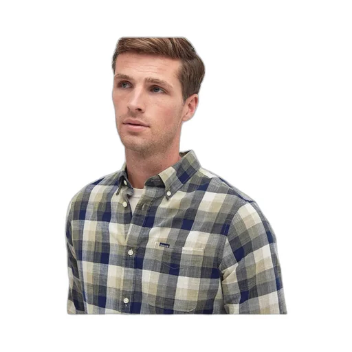 Checked Button-Up Shirt