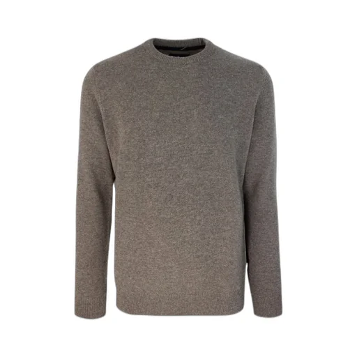 Checked-Panel Crewneck Jumper