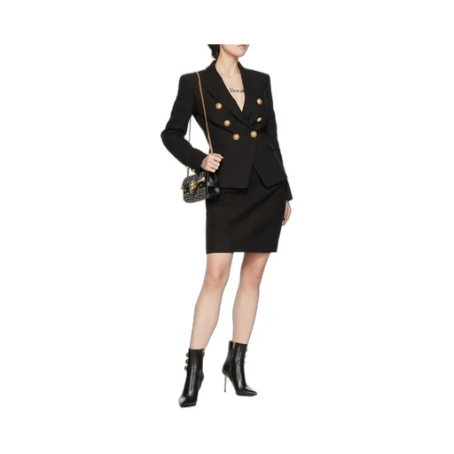 Cotton Piqué Double-Buttoned Jacket