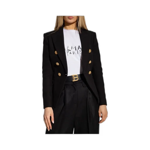 Cotton Piqué Double-Buttoned Jacket